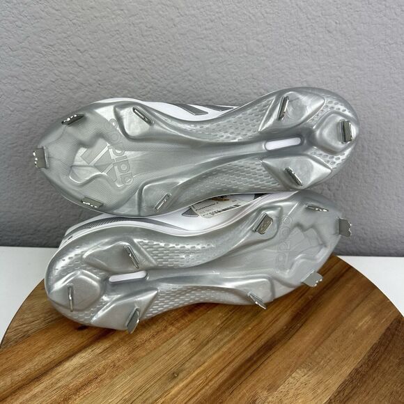 Adidas Purehustle 2 TPU Baseball‎ Softball Shoes White/Silver Metallic Women’s 7 - Picture 6 of 6